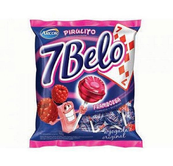 Caxa Pirulito 7 Belo Framboesa 12 un de 500g - Arcor