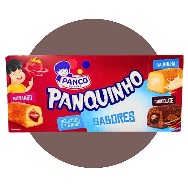 Caixa Bolinho Panquinho Chocolate Com 15 un De 35g Panco