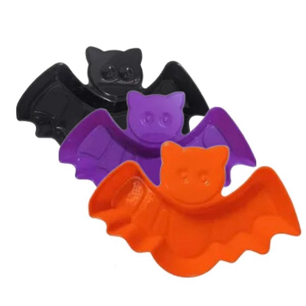 Petisqueira  Morcego Halloween 28.5x19cm 1un Escolha a cor