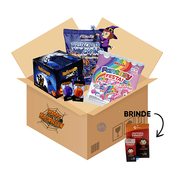 Kit 3 Doces Halloween Brinde Sangue Artificial