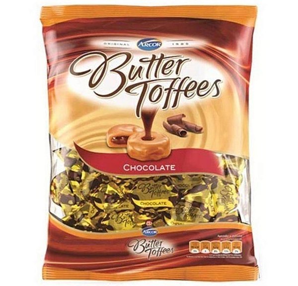 Bala Butter Toffees Chocolate Arcor 500g