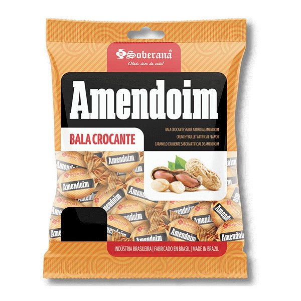 Bala De Amendoim Crocante Soberana 500g