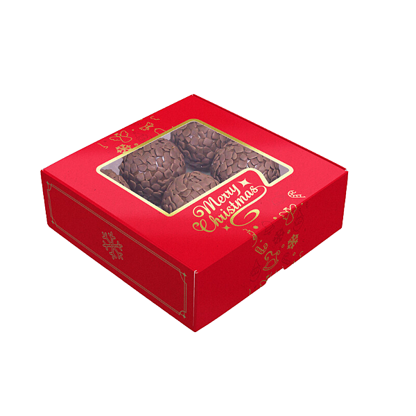 Caixa 09 Doces Practice c/ visor-Natal Clássico-PCT C/ 10 UN