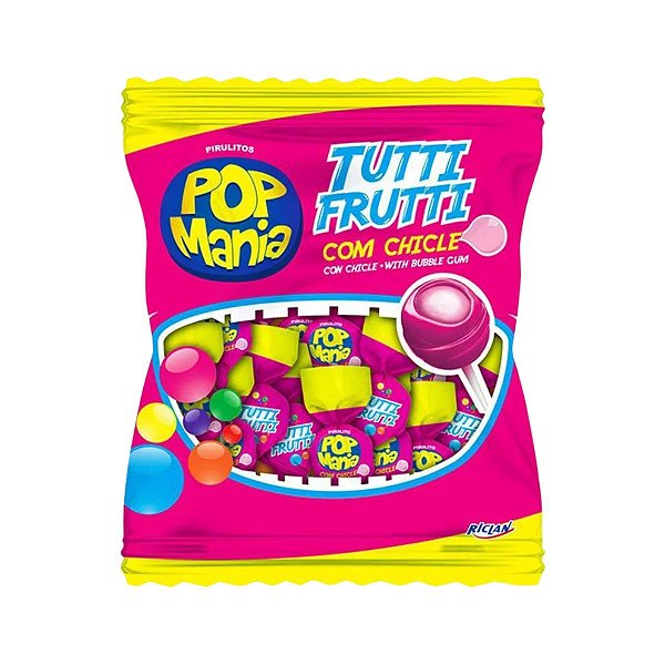 Pirulito Pop Mania Tutti Frutti 500g