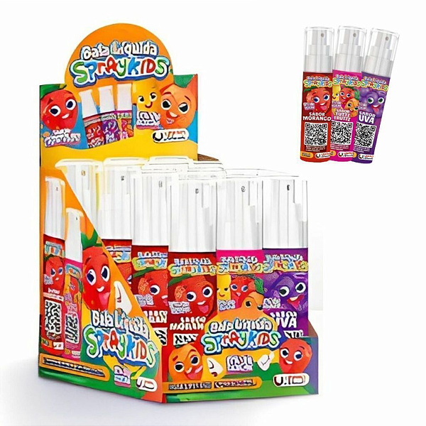 Bala Líquida Spray Kids 12 unidades de 20ml
