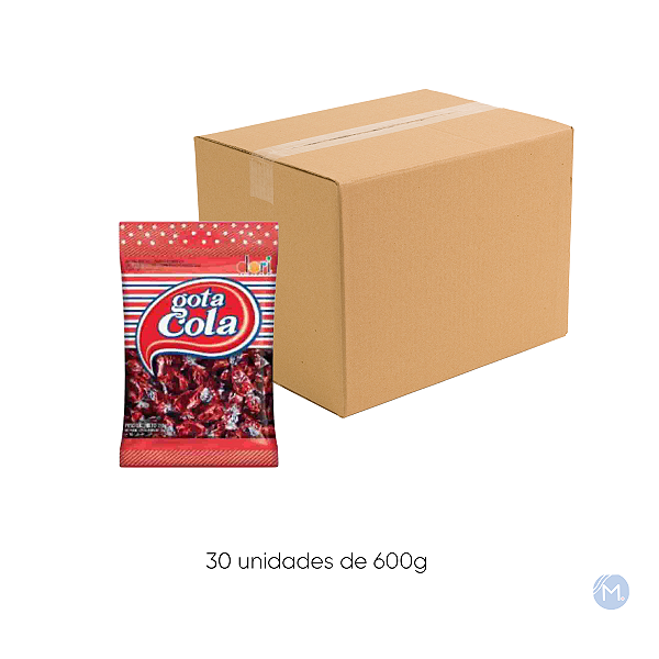 Caixa Bala Gota de Cola Dori 600g com 30 unidades