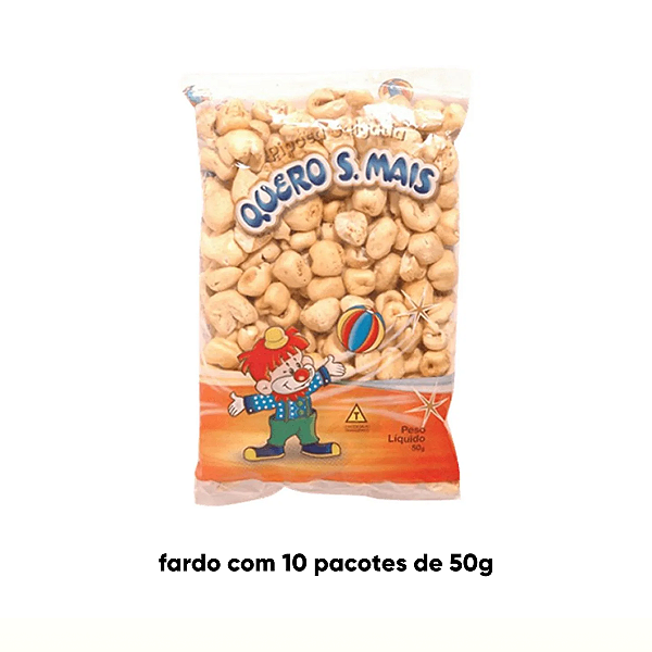 Pipoca Salgada 10 pacotes de 50g - Quero Mais
