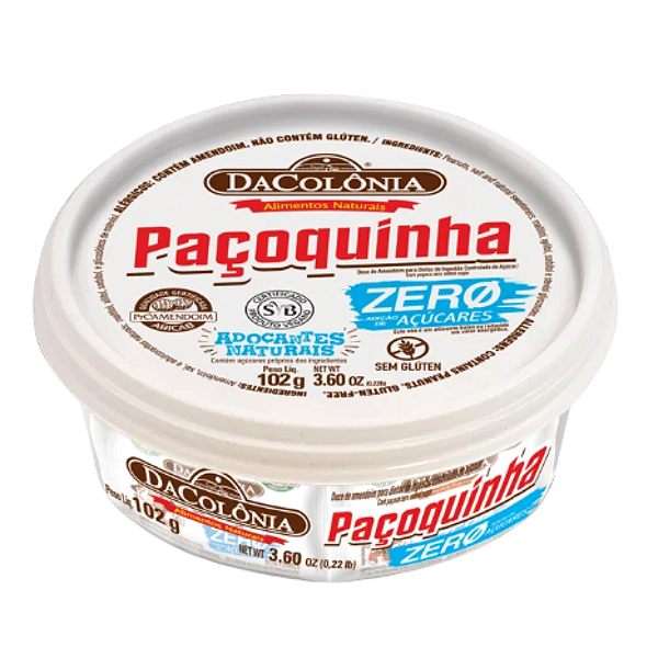 Paçoca Rolha Zero Açúcares 102g - com 6 Unidades