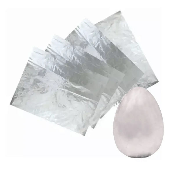 Kit 4 Folhas Chumbo Prata p/ Ovo de Páscoa 43,5x59cm - com 4 Unidades