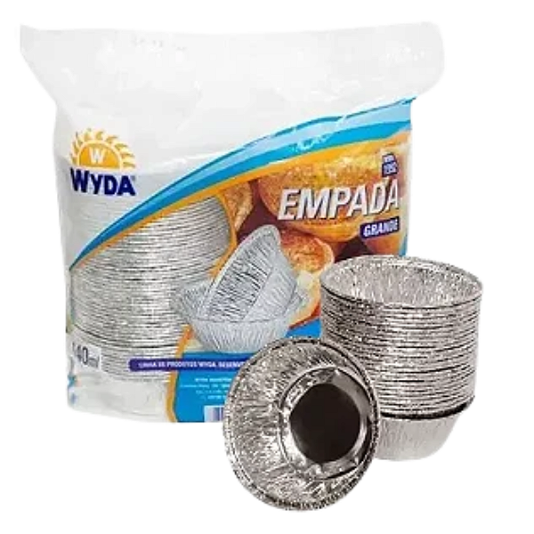 Forma de Alumínio para Empada 140ml com 100 unidades - Wyda