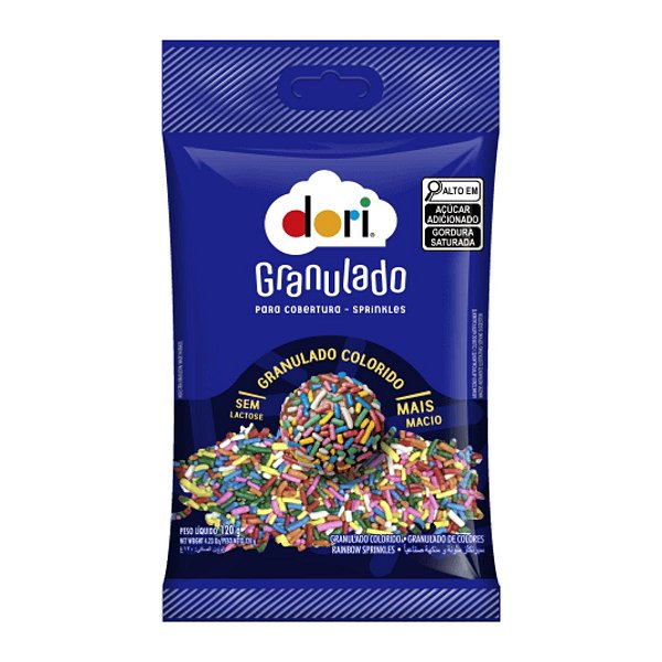 Granulado Confeito Colorido 120g Dori