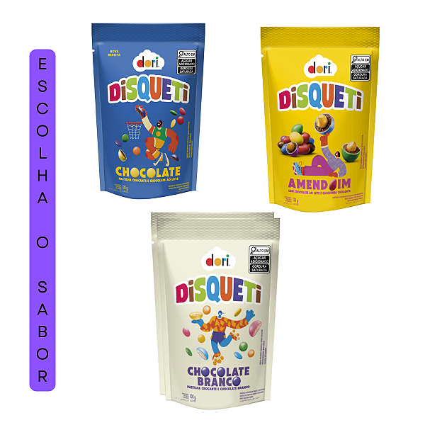 Disqueti Chocolate Pouch 120g | Escolha o Sabor - Dori