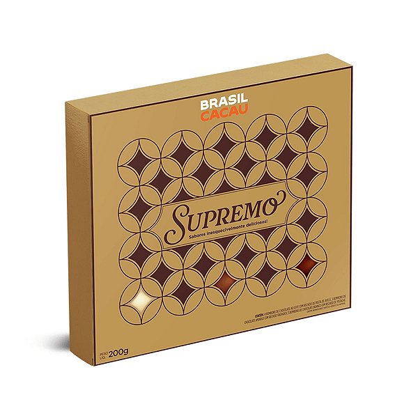 Caixa Supremo 10 Chocolates 200g Brasil Cacau