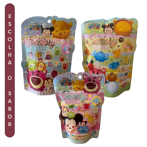 Bala de Gelatina Disney Importada 60g Tsum Tsum Escolha o sabor