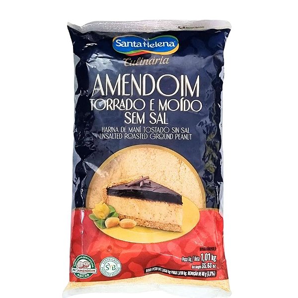Amendoim Torrado e Moído Sem Sal 1,010kg - Santa Helena