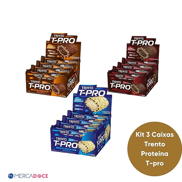 Kit 3 Caixas Trento Proteína Tpro 7g Whey Protein 12x26g