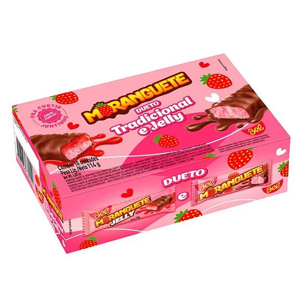 Bombom Moranguete Dueto Tradicional e Jelly c/ 10un - Bel