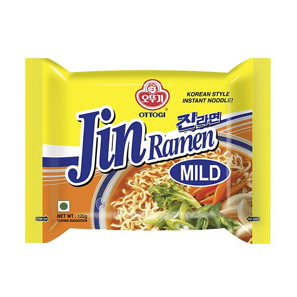 Lamen coreano mild jin ramen ottogi vegetais suave 120g