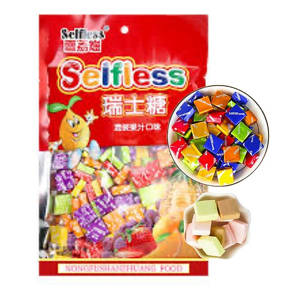 Bala Importada Cubo Mastigável Frutas 200g
