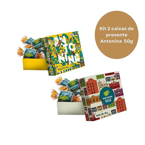 Kit 2 caixas para Presente Bala Antonina 50g