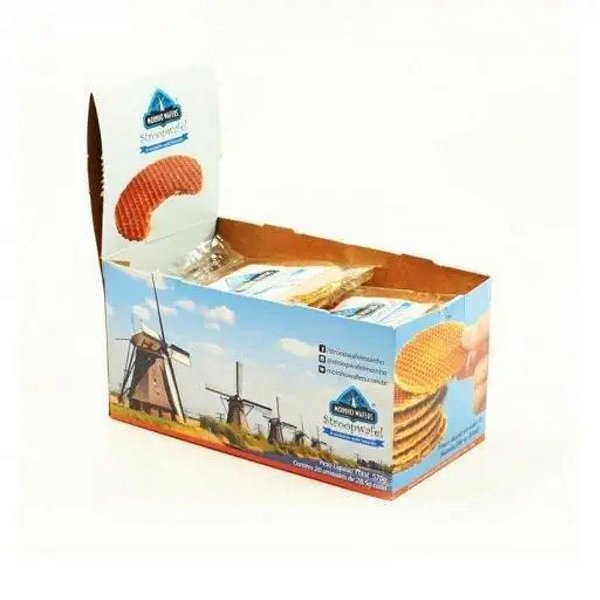 Biscoito Stroopwafel 20 unidades de 28g - Moinho Wafers
