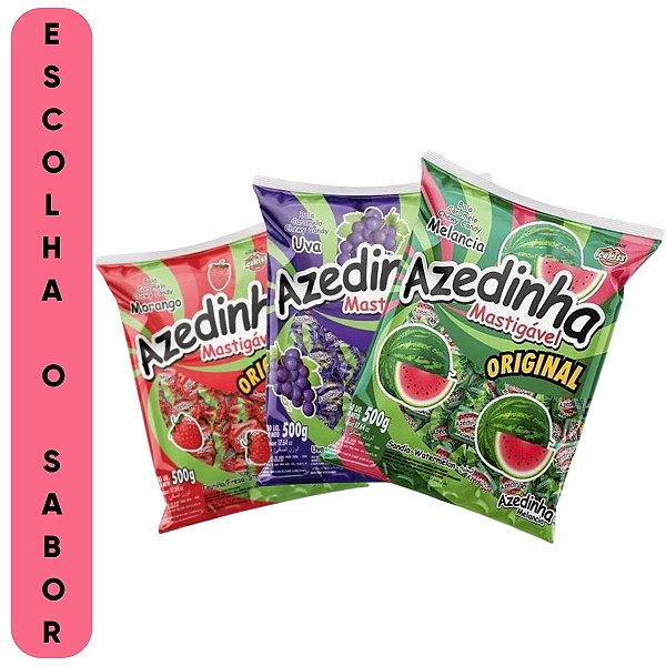 Bala Mastigável Azedinhas Icekiss 500g - Escolha o sabor