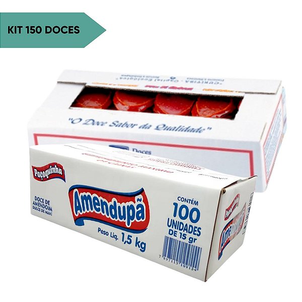 Kit Doce de Abóbora e Paçoca 150 doces Festa Junina