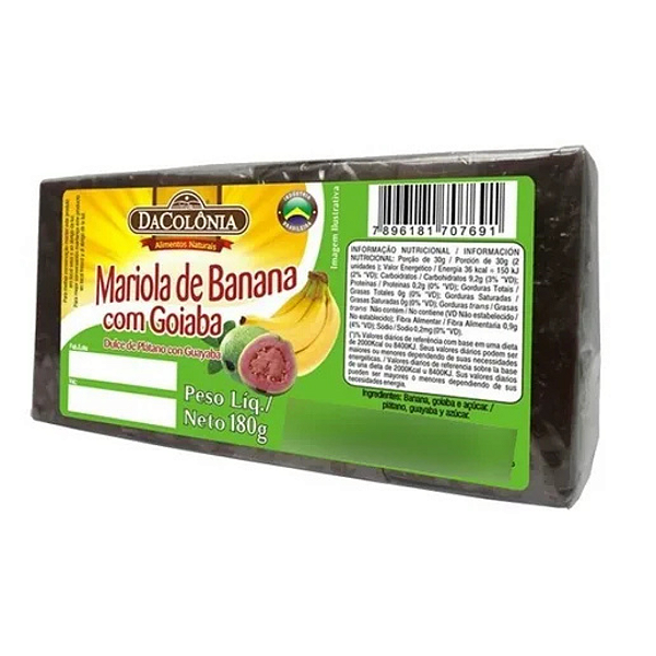 Mariola De Banana Com Goiaba 180g DaColônia