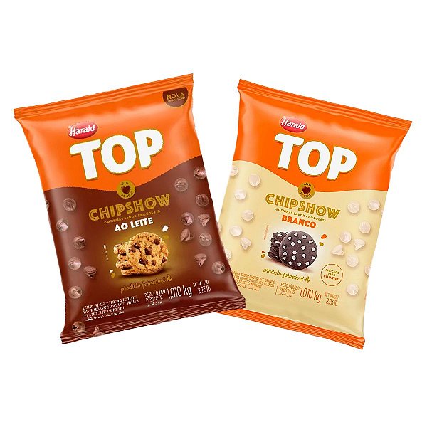 Kit Gotas Forneáveis Chipshow Ao Leite + Branco Harald 1kg