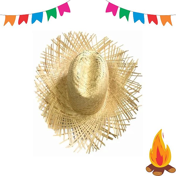 Chapéu de Palha Desfiado Infantil c/ 1 un - Ponto das Festas