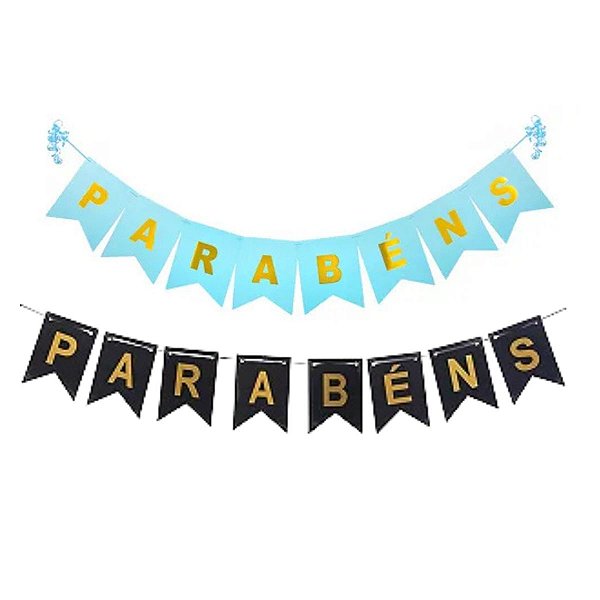 Faixa Decorativa Parabéns - Escolha a Cor