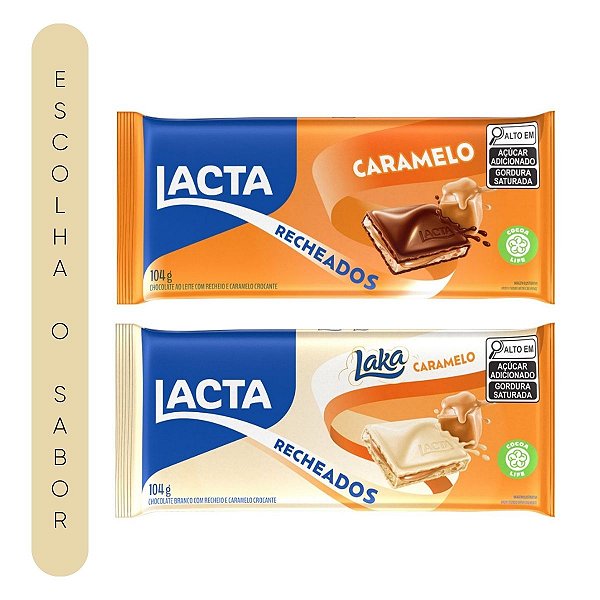 Barra de Chocolate Recheio Caramelo 104g
