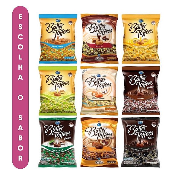 Bala Butter Toffees 400g Arcor Escolha o Sabor