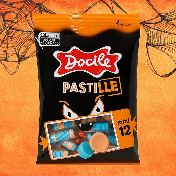 Mini Pastilhas 12 Pacotinhos Halloween Docile 290g