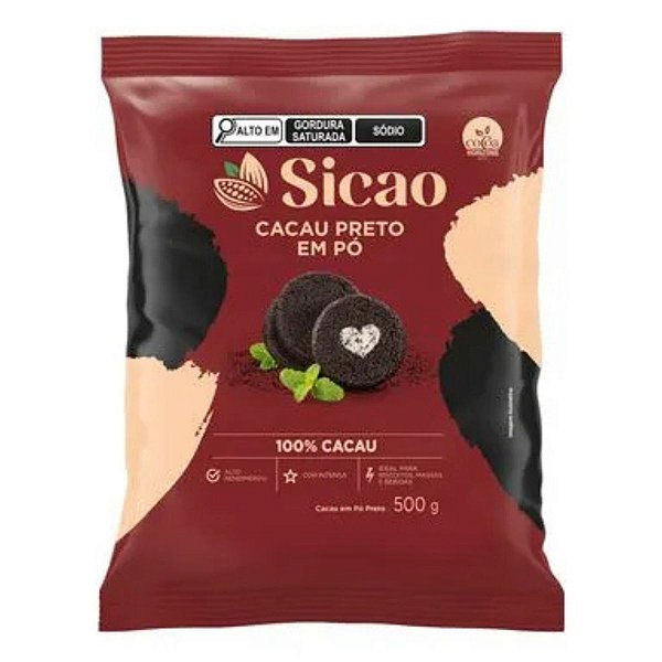 Cacau em pó Black 500g  Sicao