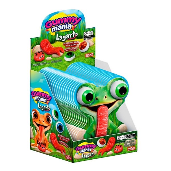 Bala Gummy Mania Lagarto 20 unidades de 25g  Audaz Foods