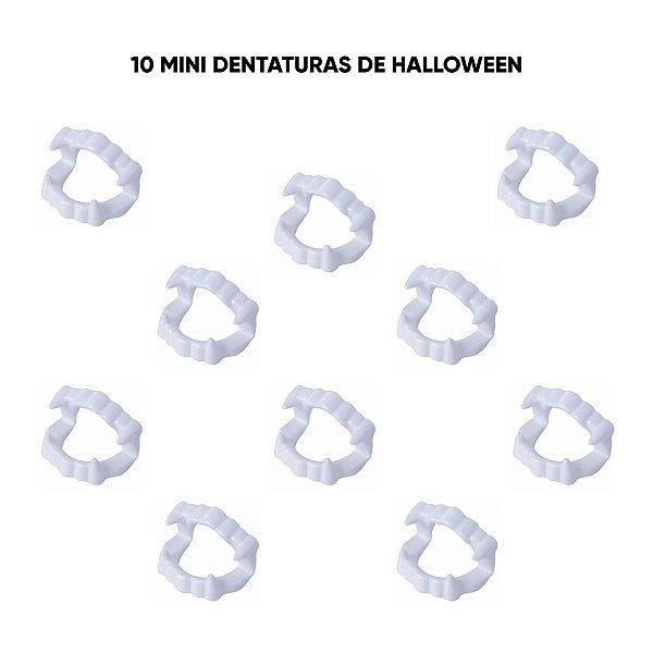 Mini Dentadura De Plástico Com 10 un BR Festas