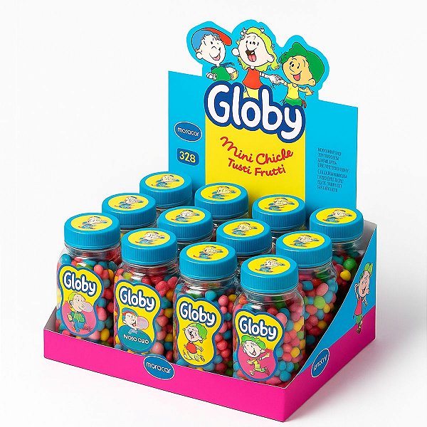 Chiclete Globy Brinclets Tutti-Frutti Caixa 12x32g Horizon
