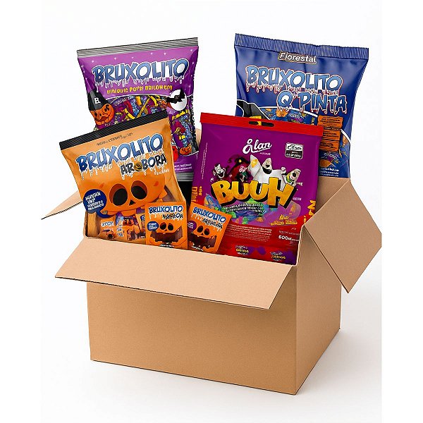 Kit Halloween 4 Doces Doces ou Travessuras Escolha o kit