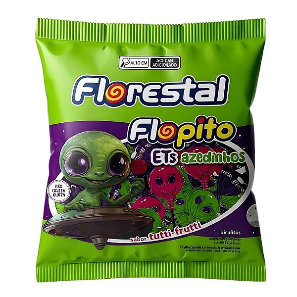 Pirulito Flopito ET Azedinho Florestal 400g