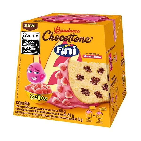 Mini Chocottone Fini Beijos Bauducco 80g balas Fini