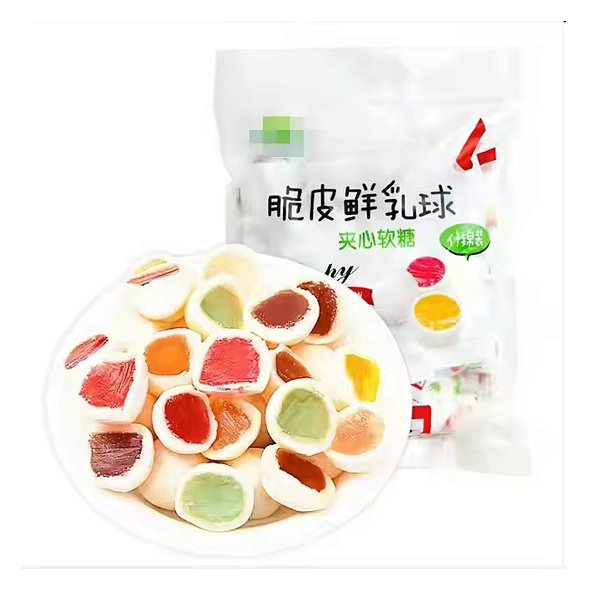 Bala De Leite Crispy Recheada Sabores Mistos Haoliyuan 320g