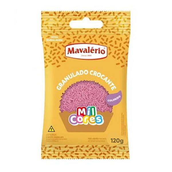 Granulado Crocante Rosa 120g Mavalério