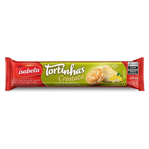 Tortinha Crostata Isabela Sabor Limão Siciliano 80g