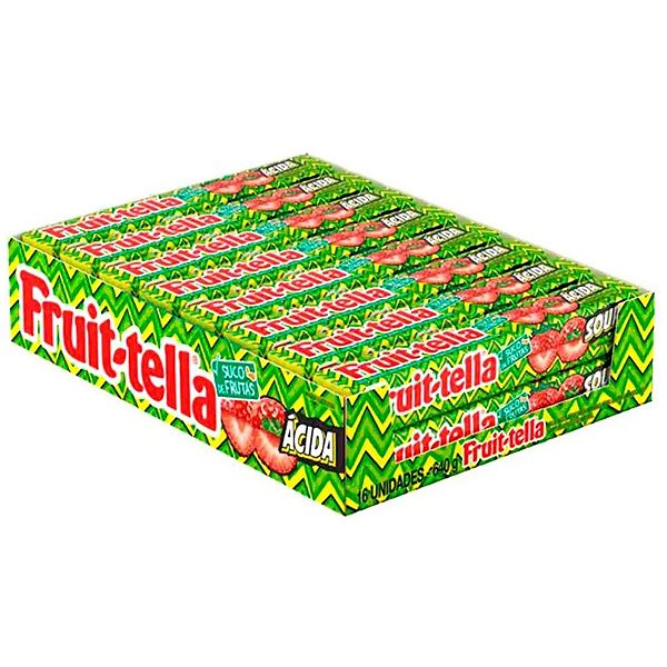 Bala Fruittella Mastigável Azeda Suco de Frutas 16x40g Perfetti