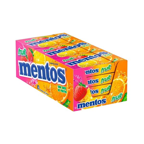 Mentos Slim Display 12 Unidades de 24,1g – Perfetti | Escolha o Sabor - Fruit Mix