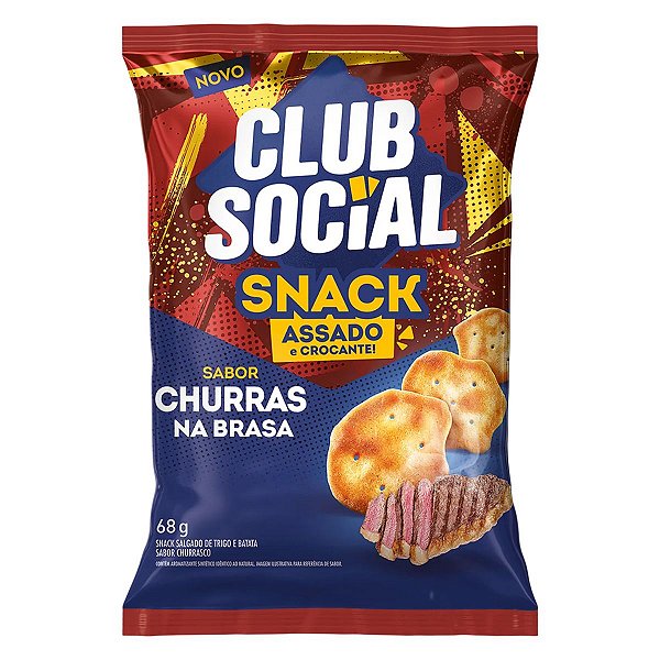 Club Social Snack Sabor Churras na Brasa 68g  Mondelez