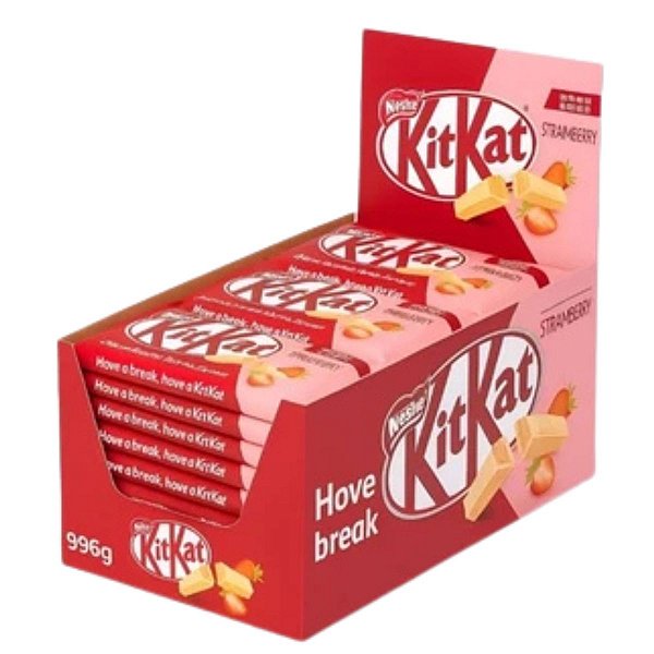 Chocolate Kit Kat Morango 24 unidades de 41,5g Nestlé