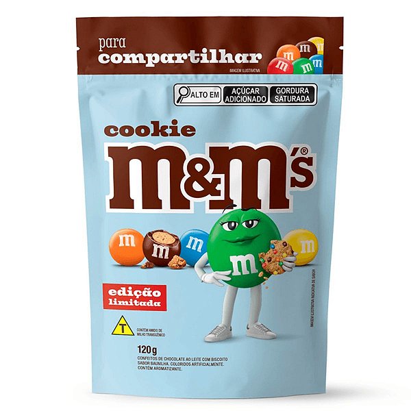 Confeito Chocolate M&M Sabor Cookie  120g Mars