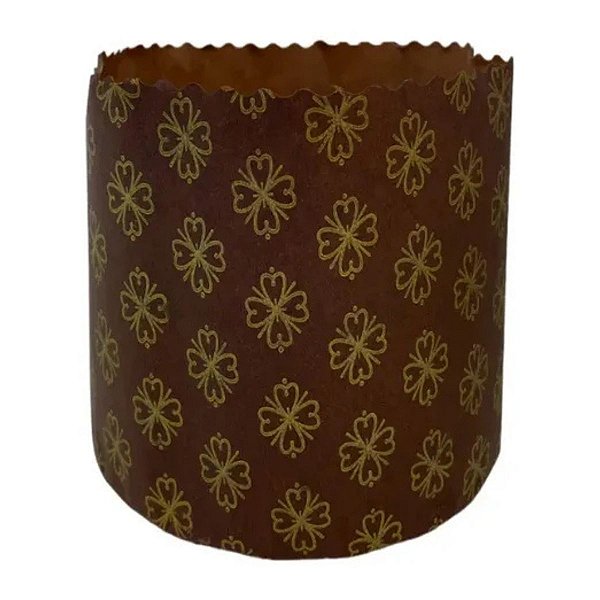 Forma para Panetone 100g 7x6cm com 10 unidades Marrom EcoPack